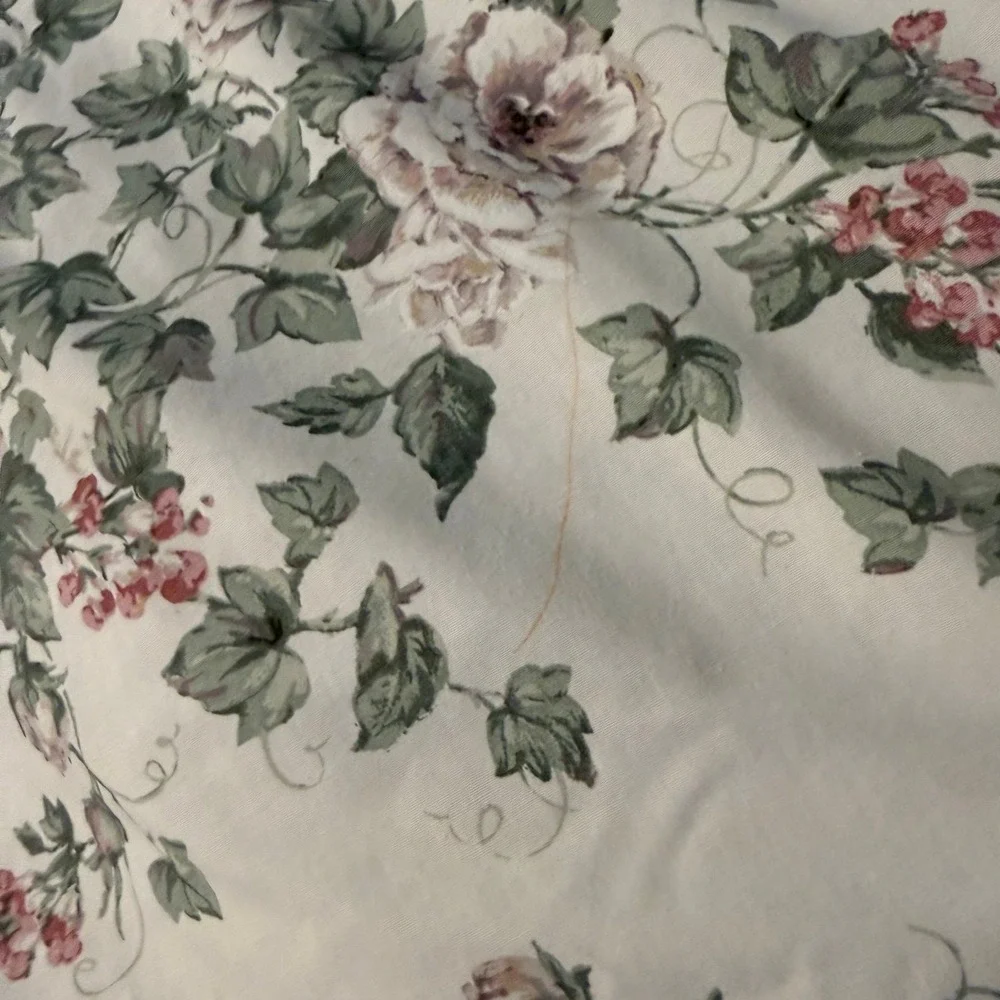 Glynda Turley Cottagecore Floral Ruffle Shabby Chic Ivy Rose bedspread comforter